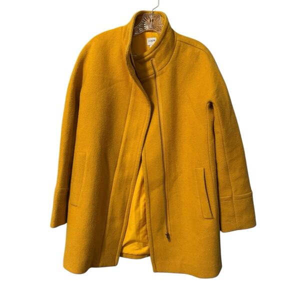 J.Crew Jackets & Blazers - J.Crew Wool Blend City Coat in Bronzed Ochre Yellow Size 4
